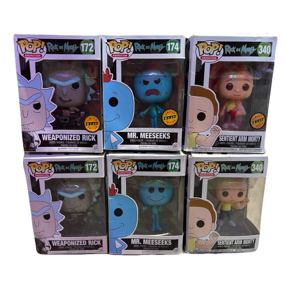 Funko Pop! Rick & Morty Lot of 6 👽✨ 3 CHASE + 3 Common #172 #174 #340